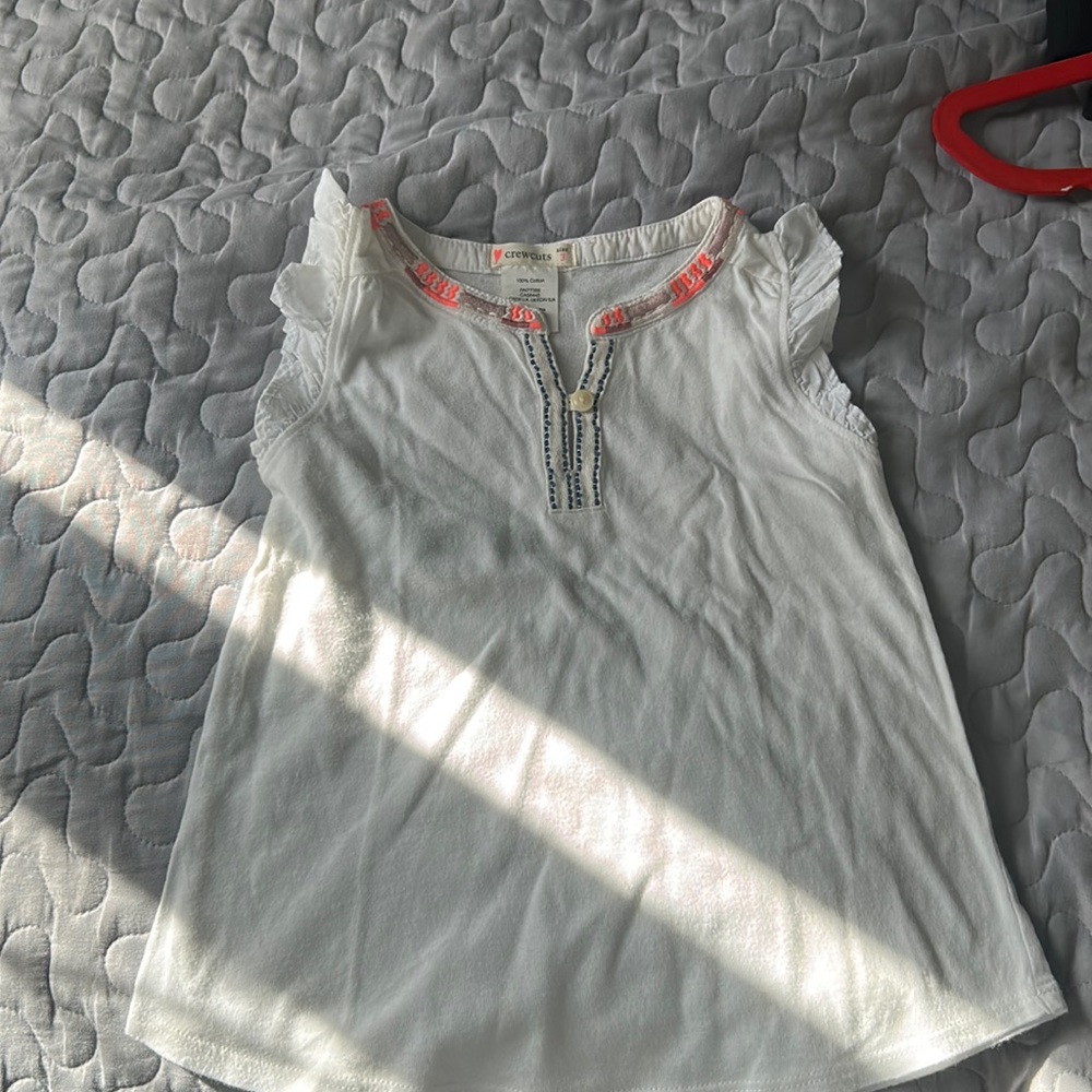 Crewcuts Girls ' Embroidered Knit Top